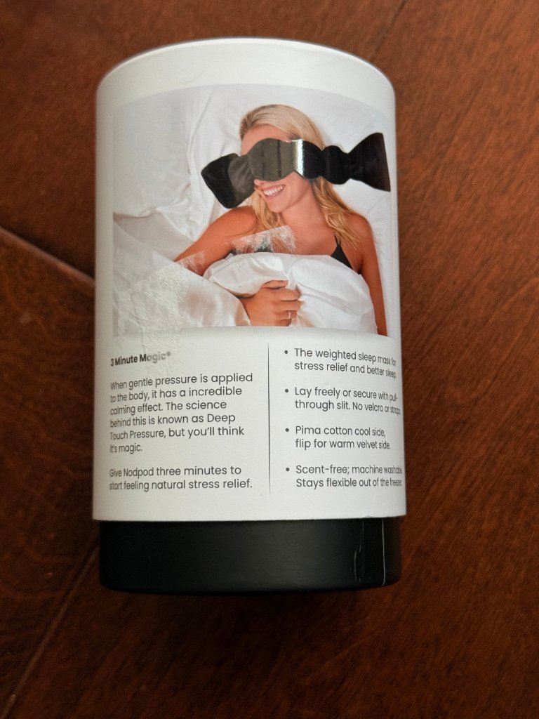 Nodpod Weighted Blanket For Your Eyes Aid Better Sleep - Color: Onyx Black — image 2 of 4